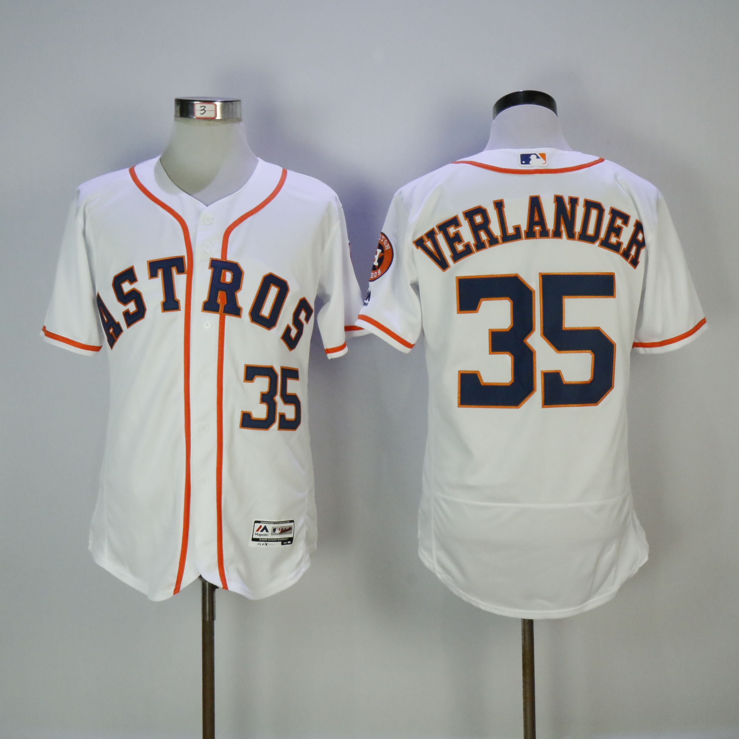 Men Houston Astros #35 Verlander White MLB Jerseys